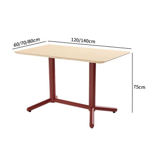 簡約四叉腳長方桌