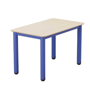 簡約圓管腳長方桌