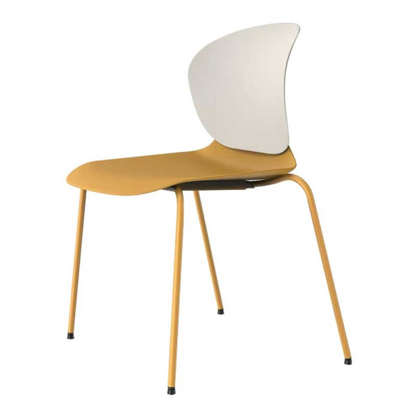 簡約不鏽鋼腳可堆疊休閒椅