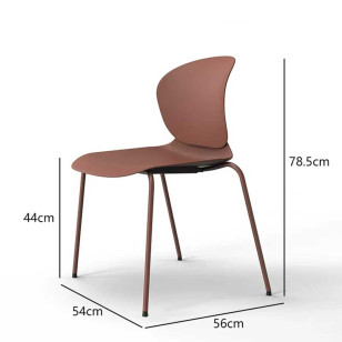 簡約不鏽鋼腳可堆疊休閒椅