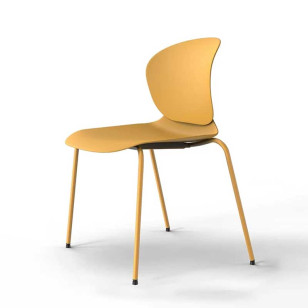 簡約不鏽鋼腳可堆疊休閒椅