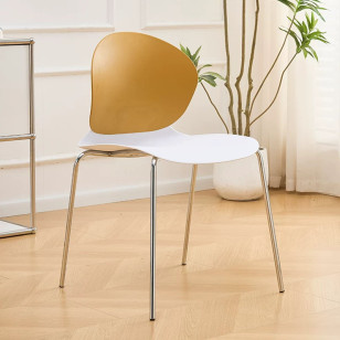 簡約不鏽鋼腳可堆疊休閒椅