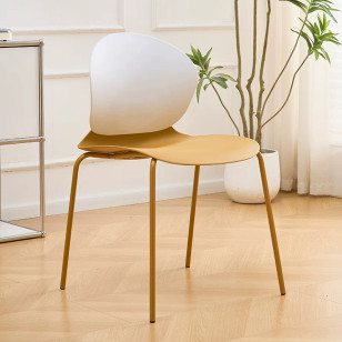 簡約不鏽鋼腳可堆疊休閒椅