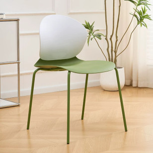 簡約不鏽鋼腳可堆疊休閒椅