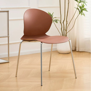 簡約不鏽鋼腳可堆疊休閒椅