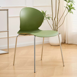 簡約不鏽鋼腳可堆疊休閒椅