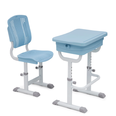 環保塑料防頂胸帶筆槽學生桌椅 可升降 環保塑料防頂胸帶筆槽學生桌椅 可升降