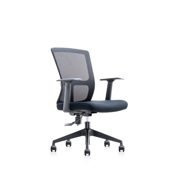 尼龍高品質帶輪子的中背辦公椅