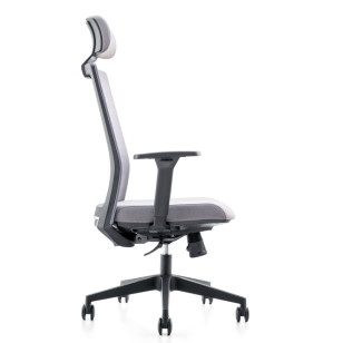 帶頭枕的高靠背辦公網眼椅工程學椅