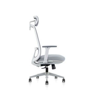 3D可調頭枕高背網狀椅布藝辦公椅