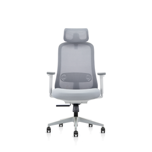 3D可調頭枕高背網狀椅布藝辦公椅