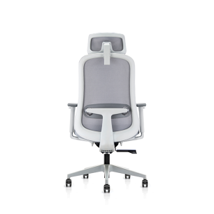 3D可調頭枕高背網狀椅布藝辦公椅
