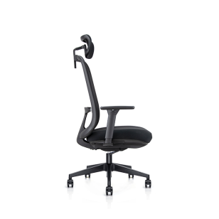 3D可調頭枕高背網狀椅布藝辦公椅