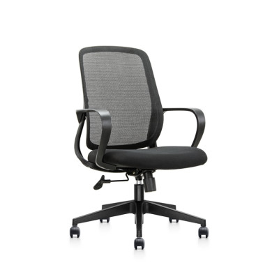 可調旋轉帶靠墊和中靠背辦公椅