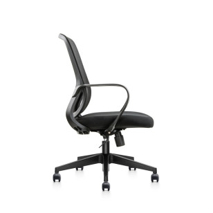 可調旋轉帶靠墊和中靠背辦公椅