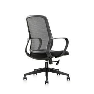 可調旋轉帶靠墊和中靠背辦公椅