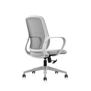 可調旋轉帶靠墊和中靠背辦公椅