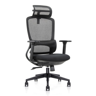 高背帶頭枕旋轉經理辦公椅