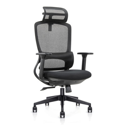 高背帶頭枕旋轉經理辦公椅