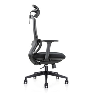 高背帶頭枕旋轉經理辦公椅