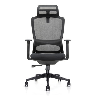 高背帶頭枕旋轉經理辦公椅