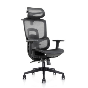 旋轉辦公3D功能扶手網椅帶擱腳板椅