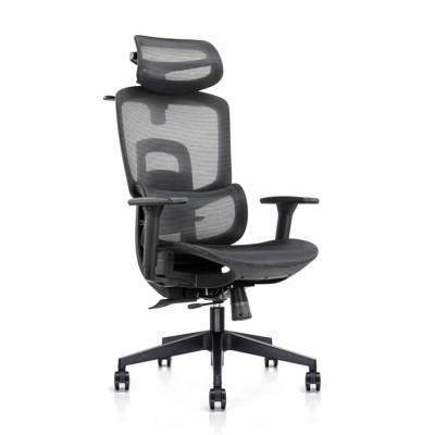 旋轉辦公3D功能扶手網椅帶擱腳板椅